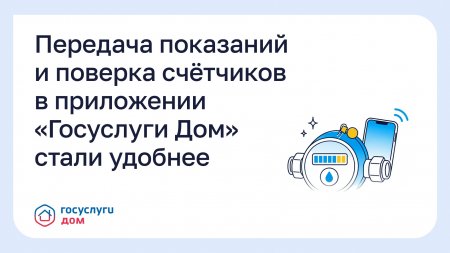 Передача показаний и поверка счётчиков в «Госуслуги Дом»